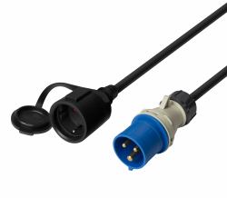 Deltaco DEL-124 power cable Black 1 m CEE7/3 
