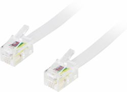 Deltaco DEL-154D telephone cable 1.5 m White 