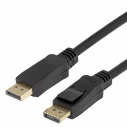 Deltaco DP-1020D-FLEX DisplayPort cable 2 m Black 