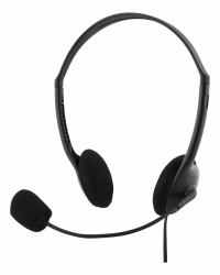 Deltaco HL-21 headphones/headset Wired Head-band Office/Call center Black 