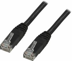 Deltaco S1-TP networking cable Black 1 m Cat5e 