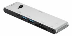 Deltaco USBC-HDMI21 laptop dock/port replicator Wireless Grey 