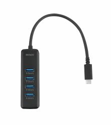 Deltaco USBC-HUB202 interface hub USB Type-C 5000 Mbit/s Black 