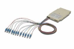 Digitus Splice cassette with 12 pigtails, pre-assembled, LC, OS2 