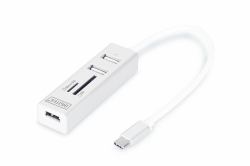 Digitus USB Type-CTM OTG 3-Port HUB + Card Reader 