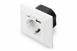 Digitus SAFETY PLUG FOR FLUSH MOUNTING - WALL OUTLET 1X USB 1X TYPE C