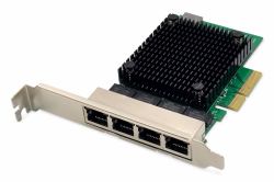Digitus 4 port 2.5 Gigabit Ethernet network card, RJ45, PCI Express, Realtek chipset 