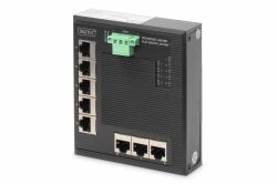 Digitus 8 Port Gigabit Ethernet Network Switch, Flat, Industrial, Unmanaged 