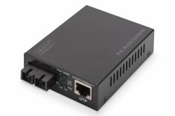 Digitus Gigabit PoE media converter, RJ45 / SC, SM, PSE 