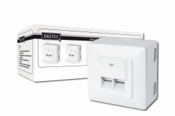 Digitus CAT 6, Cl. E socket-outlet RJ-45 White 
