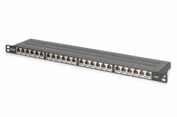 Digitus CAT 6, Class E High Density Patch Panel, shielded, black 