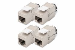 Digitus Cat. 6A keystone module, shielded with intelligent cable manager - 4 pcs. 