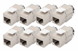Digitus Cat. 6A keystone module, shielded with intelligent cable manager - 8 pcs. 