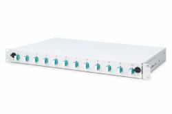 Digitus Fiber optic splice box, 1U, equipped, 12x LC DX, OM3 