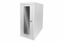 Digitus Computer housing with glass door, rolling, lockable, with ventilation slits 
