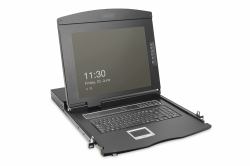 Digitus 19" HD LCD KVM Console, 16-Port HDMI, swiss Keyboard 