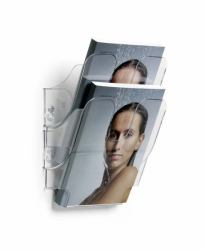 Durable FLEXIPLUS literature rack 2 shelves Transparent 