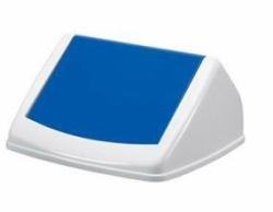 Durable 1801574014 trash can Rectangular Plastic Blue 