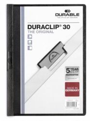 Durable Duraclip 30 report cover PVC Black, Transparent 
