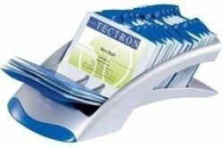 Durable VISIFIX desk business card holder Silver 