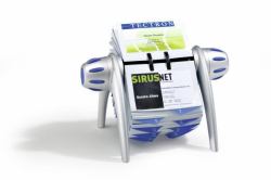 Durable Visifix flip business card holder Blue, Silver 