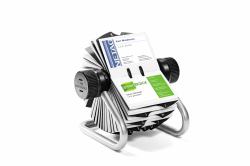 Durable 248123 business card holder Silver 