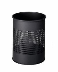 Durable Perforated Waste Bin 15L Black