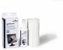 Durable SCREENCLEAN Set Equipment cleansing wet/dry cloths & liquid LCD/TFT/Plasma 125 ml 