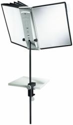 Durable Sherpa desk clamp 10 complete document display carousel Portrait A4 