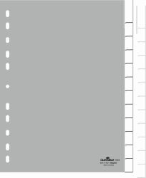 Durable 6410-10 Blank tab index Polypropylene [PP] Grey 