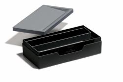 Durable Varicolor desk drawer organizer Plastic, Rubber Charcoal 