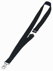 Durable Textile Badge Necklace/Lanyard 20 with Safety Release Black 