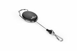Durable BADGE REEL WITH SNAP HOOK Black 1 pc[s] 