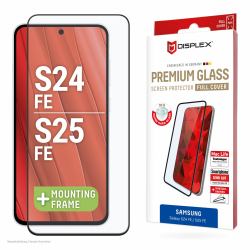 E.V.I. Premium Screen Protector [Full Cover, 10H] for Samsung Galaxy S25 FE/S24 FE, Eco Mounting Frame, Full Cover 