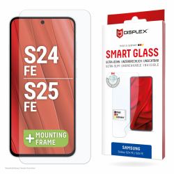 E.V.I. Smart Glass [9H] for Samsung Galaxy S25 FE/S24 FE, Mounting Sticker, unbreakable 