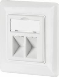 EFB Elektronik SOCKET FOR KEYSTONES. WHITE - 2-FOLD RAL 9003 W/O KEYSTONE
