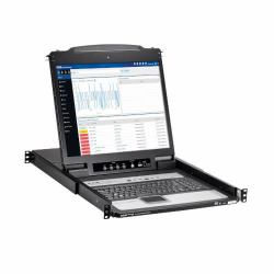 Eaton B020-U16-19-K NetDirector 16-Port 1U Rack-Mount Console KVM Switch with 19-in. LCD + 8 PS2/USB Combo Cables 