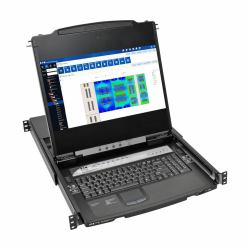 Eaton Tripp Lite B030-008-17-IP NetDirector 8-Port 1U Rack-Mount Console HDMI KVM Switch with 17 in. LCD and IP Remote Access, Dual Rail 