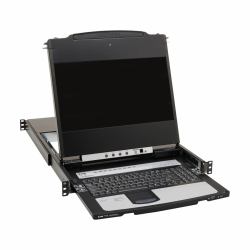 Eaton Tripp Lite B030-DP08-17D 8-Port NetDirector DisplayPort KVM Switch Console with 17 in. LCD, Dual Rail, 1U Rack-Mount 