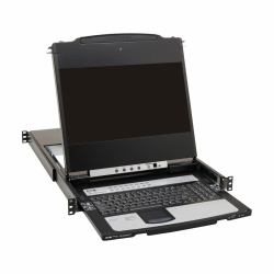 Eaton Tripp Lite B030-DP16-17D NetDirector 16-Port DisplayPort KVM Switch Console with 17 in. LCD, Dual Rail, 1U Rack-Mount 