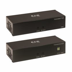 Eaton Tripp Lite B127A-111-BHTH HDMI over Cat6 Extender Kit, Transmitter and Receiver with Repeater, 4K 60Hz, 4:4:4, IR, HDR, PoC, 230 ft., TAA 