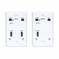 Eaton Tripp Lite B127A-1A1-FHFH HDMI over Cat6 Extender Kit, Wallplate, 4K 60Hz, 4:4:4, IR, PoC, HDR, HDCP 2.2, 230 ft., TAA 