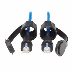 Eaton Tripp Lite N200P-016BL-IND Industrial Cat6 UTP Ethernet Cable [RJ45 M/M], 100W PoE, CMR-LP, IP68, Blue, 16 ft. [4.88 m] 