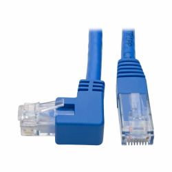 Eaton Tripp Lite Left-Angle Cat6 Gigabit Molded UTP Ethernet Patch Cable [RJ45 Left-Angle M to RJ45 M], Blue, 0.31 m 