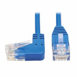 Eaton Tripp Lite N204-S02-BL-LA Left-Angle Cat6 Gigabit Molded Slim UTP Ethernet Cable [RJ45 Left-Angle M to RJ45 M], Blue, 2 ft. [0.61 m] 