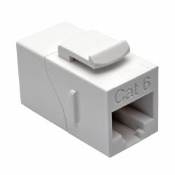 Eaton Tripp Lite N235-001-WH Cat6 Straight-Through Modular In-Line Snap-In Coupler [RJ45 F/F], White, TAA 