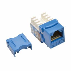 Eaton Tripp Lite N238-001-BL Cat6/Cat5e 110 Style Punch Down Keystone Jack - Blue, TAA 