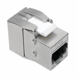 Eaton Tripp Lite N238-001-SH-TF Keystone Jack Cat6a/Cat6/Cat5e, RJ45, Shielded, Dust Cap - Toolless, PoE/PoE+ Compliant, TAA 