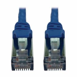 Eaton Tripp Lite N262-S01-BL Cat6a 10G Snagless Shielded Slim STP Ethernet Cable [RJ45 M/M], PoE, Blue, 1 ft. [0.3 m] 