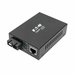 Eaton Tripp Lite N785-INT-PSCMM2 Gigabit Multimode Fiber to Ethernet Media Converter, POE+, International Power Cables, 10/100/1000 SC, 1310 nm, 2 km [1.2 mi.] 